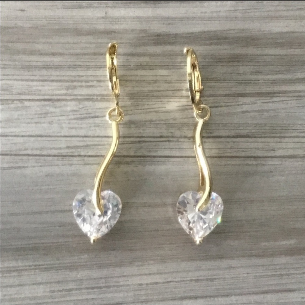 Gold Filled heart shaped earrings